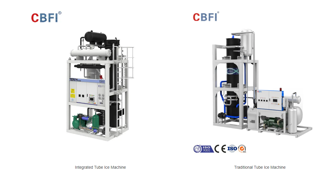 Máy làm đá ống tích hợp
